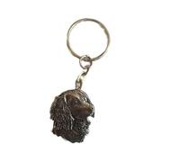 A5 Spaniel’s Head made of fine English Pewter on a split ring key-ring Handmade with prideindetails gift packed handmade in sheffield
