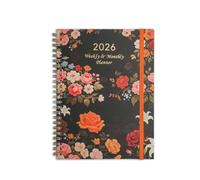 A5 Spiral Bound Weekly & Monthly Planner 2026 | 69-Page Agenda Organiser with Tabs, Jan-Dec, for Work, Study & Personal Goals(Orange)