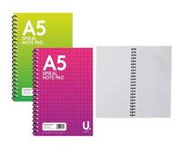 A5 Spiral Note Pad 160 Pages Lined Book Office/School Writing Stationery Pads