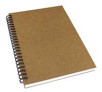 A5 Spiral Notebook/Spiral Journal Lined, 100gsm Thick Paper & Hard Kraft Cover, 60 Sheets (120 Pages), 8.35" x 5.9", Brown, 1 Pack