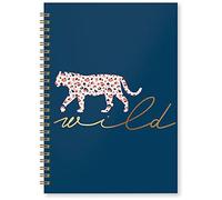 A5 Spiralbound Navy "Wild" Leopard Hardcover Notebook
