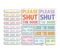 A5 Sticker Sheet Before You Leave Vinyl Stickers - Turn Lights Off Shut Door Warning Switch School Workplace Home Kids Labels Sticker #81689
