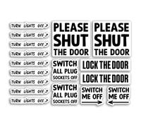 A5 Sticker Sheet Before You Leave Vinyl Stickers - Turn Lights Off Shut Door Warning Switch School Workplace Home Kids Labels Sticker #81688