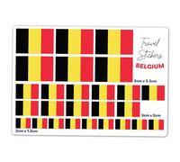 A5 Sticker Sheet Belgium Flag Vinyl Stickers - Belgian Travel Holiday World Geography School Labels Scrapbooking 5cm | 3cm | 2cm #81437