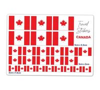 A5 Sticker Sheet Canada Flag Vinyl Stickers - Canadian Travel Holiday World Geography School Labels Scrapbooking 5cm | 3cm | 2cm #81475