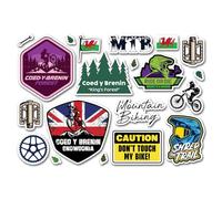 A5 Sticker Sheet Coed y Brenin Vinyl Stickers - Wales Welsh Bike Park Forest Mountain Biking Sport MTB Trails Travel Route Scrapbook #83410
