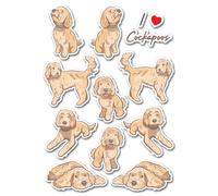 A5 Sticker Sheet Cream Cockapoo Vinyl Stickers - Dogs Puppy Cavapoo Breed Animals Scrapbooking Label Girls Boys Aesthetic #82973