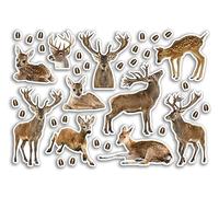 A5 Sticker Sheet Deer Vinyl Stickers - Woodland Fawn Wild Animals Scrapbooking Travel Decoration Label Friend Girls Boys Aesthetic #80819