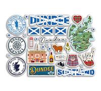 A5 Sticker Sheet Dundee Landmarks Vinyl Stickers - Scottish Scotland UK GB Stamps Skyline Flag Map Travel Holiday City Aesthetic #80445