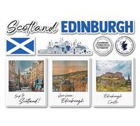 A5 Sticker Sheet Edinburgh Vinyl Stickers - Scottish Scotland City Stamps Skyline Flag Film Camera Picture Landmarks Travel Holiday #82224