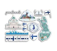 A5 Sticker Sheet Finland Vinyl Stickers - Map Country Holiday Flag Travel #78463