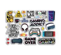A5 Sticker Sheet Gaming Vinyl Stickers - Gamer Gaming Boys Men Kids Mancave Dad Brother Father's Day Hobbies Hobby Fan Love Aesthetic #80138