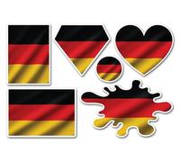 A5 Sticker Sheet Germany Flags Vinyl Stickers - German Travel Holiday Heart Flag Scrapbook Decoration Label Friend Girls Boys #82245