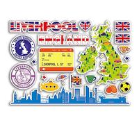 A5 Sticker Sheet Liverpool Landmarks Vinyl Stickers - Colourful Stamps Skyline Flag Map Travel Holiday City UK GB England Aesthetic #80565