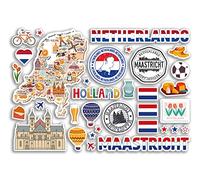 A5 Sticker Sheet Maastricht Landmarks Vinyl Stickers - Netherlands Dutch Stamps Skyline Flag Travel Holiday City Scrapbook Aesthetic #80470