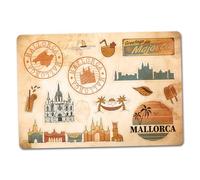 A5 Sticker Sheet Mallorca Vinyl Stickers - Spain Landmarks Retro Vintage Airport Skyline City Flag Travel Holiday Country Aesthetic #82813