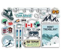 A5 Sticker Sheet Mont Tremblant Vinyl Stickers - Canada Ski Resort Mountains Snowboard Holiday Flag Travel Snow Sports Luggage Scrapbooking #79042