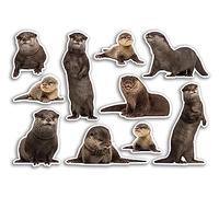 A5 Sticker Sheet Otter Vinyl Stickers - Sea Wild Wildlife Animals Scrapbooking Travel Decoration Label Friend Girls Boys Aesthetic #80792