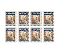 A5 Sticker Sheet Oxford Vinyl Stickers - University England Union Jack Landmarks UK GB Stamps Skyline Travel Holiday City Scrapbook #83556
