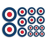 A5 Sticker Sheet RAF Roundel Vinyl Stickers - Outline Mod Air Force Target Project Plane Aircraft Army Travel Craft Model Scrapbook #81523