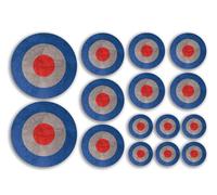A5 Sticker Sheet RAF Roundel Vinyl Stickers - Texture Rustic Mod Air Force Target Military Plane Aircraft Army Travel Craft Model #81527