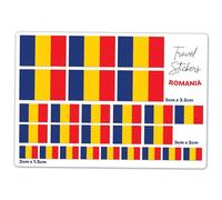 A5 Sticker Sheet Romania Flag Vinyl Stickers - Romanian Travel Holiday World Geography School Labels Scrapbooking 5cm | 3cm | 2cm #81494