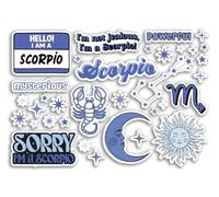 A5 Sticker Sheet Scorpio Vinyl Stickers - Blue Zodiac Star Sign Horoscope Traits Stars Groovy Astrology Girls Women Aesthetic #81863