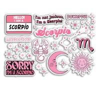 A5 Sticker Sheet Scorpio Vinyl Stickers - Pink Zodiac Star Sign Horoscope Traits Stars Groovy Astrology Girls Women Aesthetic #81862