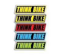 A5 Sticker Sheet Think Bike Vinyl Stickers - Biker Motorbike Motorcycle Awareness Warning Bumper Safety Car Vehicle Van Sign Decal - 5 x 14cm Wide Stickers #81847