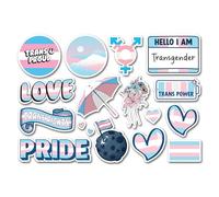 A5 Sticker Sheet Transgender Flag Vinyl Stickers - Trans Rights Pride Month LGBTQ Rainbow Scrapbook Label Friend Girls Boys Aesthetic #83064