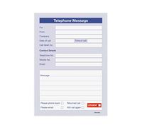 A5 Telephone Message Pad (Design 4), Pack of 10, 80 Sheets per Pad