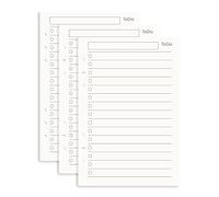 A5 To Do List Refill Paper 3 Pack - 6-Hole Punched Binder Inserts, 135 Sheets/270 Pages Filler Paper for Planner (A5)