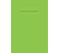 A5 Top Half Plain Bottom Half 15mm Exercise Book: 100 Pages School Project Book - Half Lined Half Blank A5 15mm Wide Line Ruled Exercise Books for ... Write Notebook - 90 gsm Paper - Green Cover
