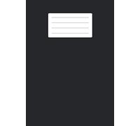 A5 Top Half Plain Bottom Half 15mm Exercise Book: 100 Pages School Project Book - Half Lined Half Blank A5 15mm Wide Line Ruled Exercise Books for ... Write Notebook - 90 gsm Paper - Black Cover