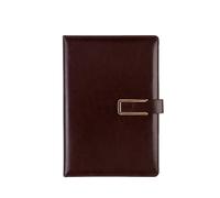 A5-u Magnetic Buckle Office Notebook Business Simple Work Notebook -A5 Brown