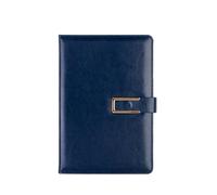 A5-u Magnetic Buckle Office Notebook Business Simple Work Notebook -A5 Dark Blue