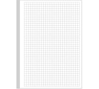 A5 Unpunched Grid Refill Paper - Graph Paper for Ring Binder/Discbound Notebook Planner Inserts, 100 Sheets/200 Pags Grid Paper, 100gsm White Pages, 5.8" x 8.3 "