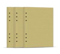 A5 Vintage Lined Refills Paper, 6 Hole A5 Lined Paper for Filofax Planner, Organizer, Binders, 6 Hole Punched Planner Inserts, Vintage, Total 300 Sheets/600 Pages, College Ruled, 5.8 X 8.25 Inch
