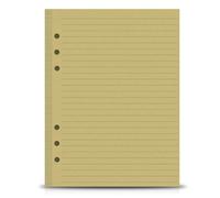 A5 Vintage Lined Refills Paper, 6 Hole A5 Lined Paper for Filofax Planner, Organizer, Binders, 6 Hole Punched Planner Inserts, Vintage, 100 Sheets/200 Pages, College Ruled, 5.8 X 8.25 Inch