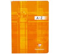 A5 Vocabulary Book A-Z Tab Centre Margin Lined Paper Notebook Revision Note Pad (Orange)