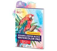 A5 Watercolor Paper 300g / White / 35 Sheets | Aquarelle pad Din A5 by Tritart
