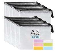 a5 Waterproof wallet Clear Mesh Plastic Wallet Folders for Office Supplies, Documents, Paper, Travel, Cosmetics