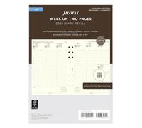 Filofax 2025 A5 Diary - Week On Two Pages - Luxury Cream - Refill 68513