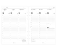 A5 Week On Two Pages English Column Format Recycled Paper 2025