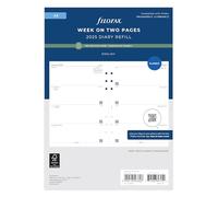 A5 Week on two pages English recycled paper 2025