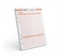 A5 Weekly Habit Tracker Inserts - Motivation & Rewards Pages for Weekly Goals and Consistency, Double-Sided 6-Hole Refill for A5 Binders, 50 Sheets, 100 Pages