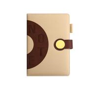 A5 Weekly Planner Notebook - PU Leather Cover, 320 Pages, Thick Paper, Round Magnetic Closure, 8.5×5.7" (Beige)