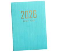 A5 Weekly Planner with Calendar 2025 for office workers and Professionals Textured PU Leather Cover for Daily Task Planning and Organisation (Cyan, 20.6x14.5x1 cm)