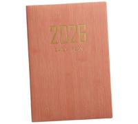 A5 Weekly Planner with Calendar 2025 for office workers and Professionals Textured PU Leather Cover for Daily Task Planning and Organisation (Pink, 20.6x14.5x1 cm)