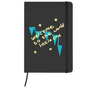 A5 'Welcome To The World ' Black Hardcover Ruled Notebook (NB00080803)